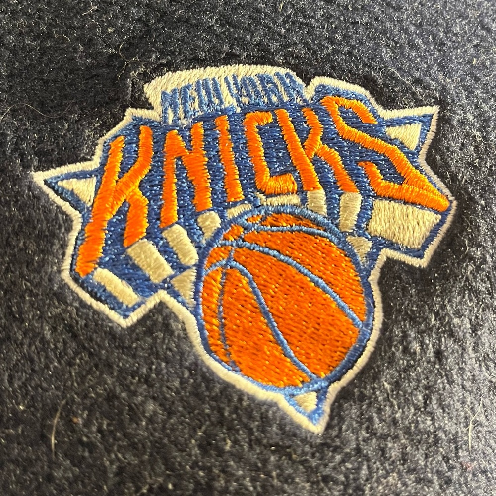 New York Knicks Fleece Throw Blanket Dark Blue Logo NBA 54”x64” Soft Merch Gift